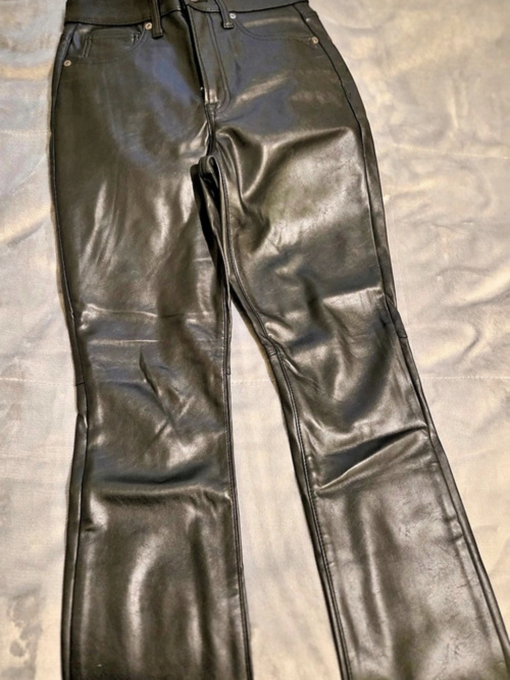 Gap Vintage Slim Fit Leather-Look Flare Pants Waist 26 Like New